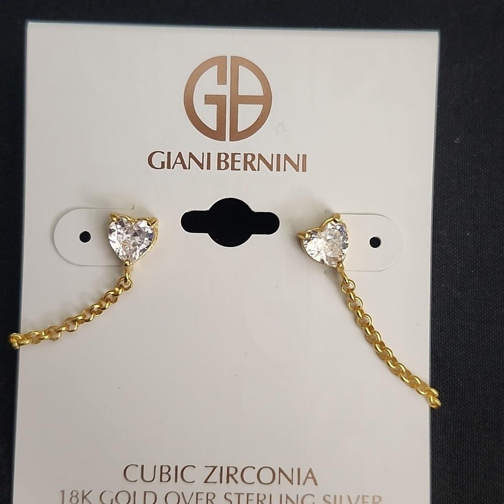 Giani Bernini Gold and Silver Heart Chain Earrings DISCOUNTED PRICED TO SALE 🤑
